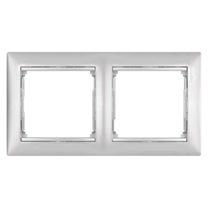 Legrand Valena rámik dvojnásobný, strieborný