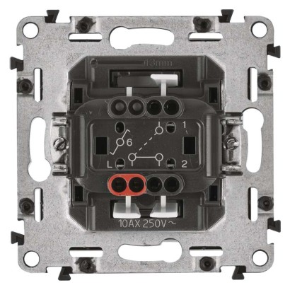 Legrand Valena Life vypínač striedavý č. 6, čierny