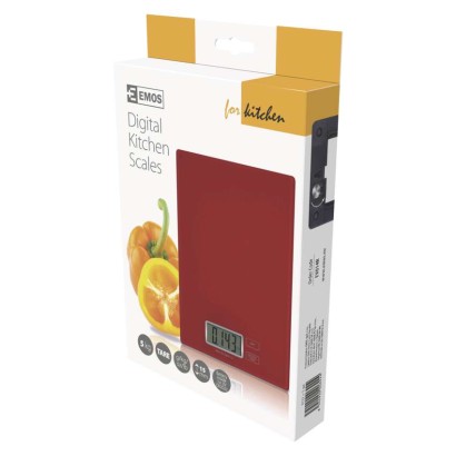 Digitální kuchyňská váha EV014R, červená