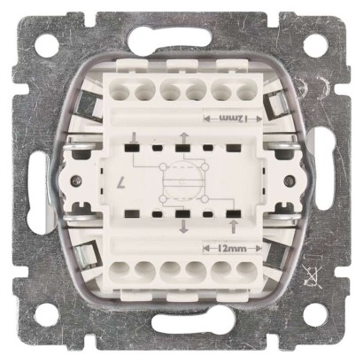 Legrand Valena přepínač křížový č. 7, stříbrný