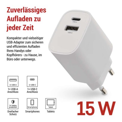USB Netzadapter BASIC 15 W max.