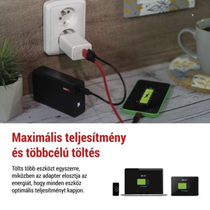 EMOS Univerzális USB töltő GaN PD 45 W max.