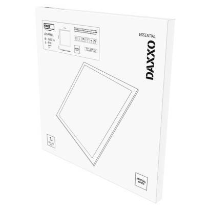 LED panelis DAXXO ar aizmugurējo apgaismojumu 60×60, iebūvēts, balts, 36W, neitrāli balts