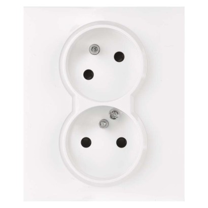 Legrand Suno zásuvka dvojnásobná, bílá