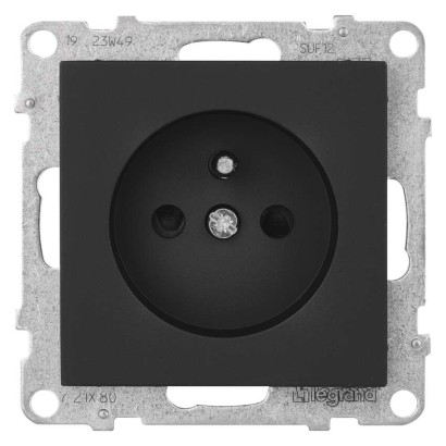 Legrand Suno zásuvka jednonásobná, černá