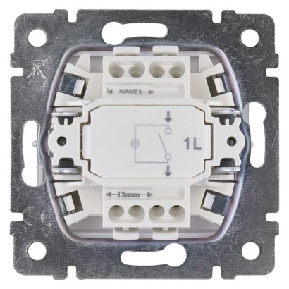 Legrand Valena spínač č. 1, podsvietené, strieborný
