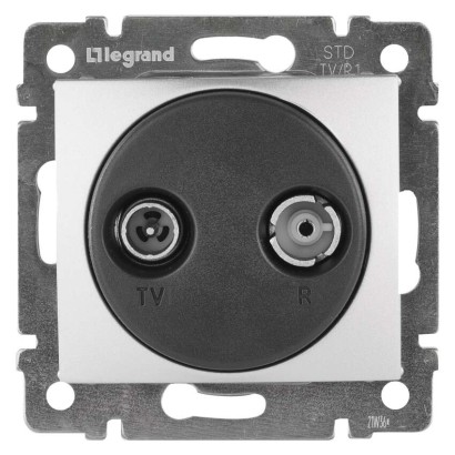 Legrand Valena zásuvka TV-RD, strieborná