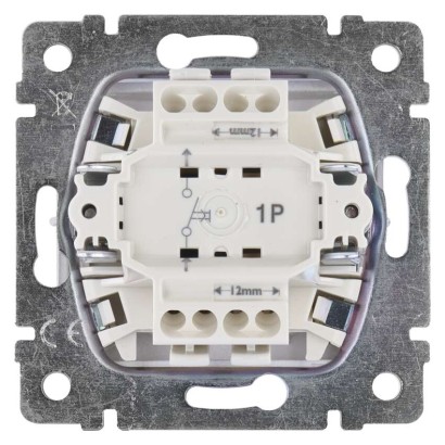 Legrand Valena ovládač tlačidlový zapínací 1/0, strieborná