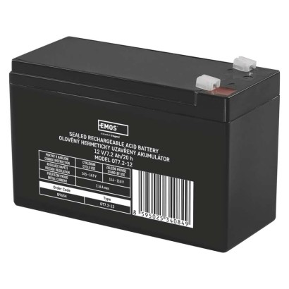 SLA (suletud pliihappe) aku 12 V/7,2 Ah, kinnitus 4,7 mm