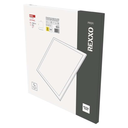 LED panelė REXXO 60×60, kvadratinė, balta, 36W neutrali. b.