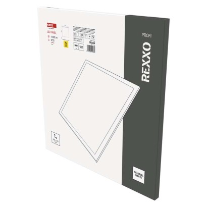 LED panelė REXXO 60×60, kvadratinė, balta, 36W neutrali. b. UGR