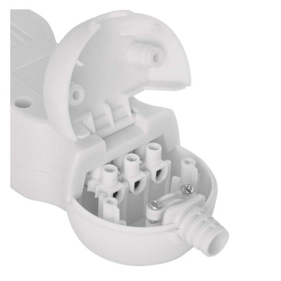 Samostatná 5 zásuvka s vypínačem, bílá