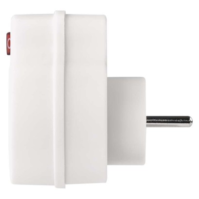 Rozgałęźnik 3x z wyłącznikiem biały