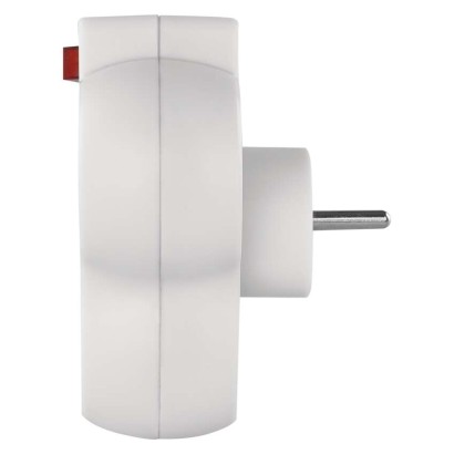 Rozbočovacia zásuvka 3× guľatá, biela