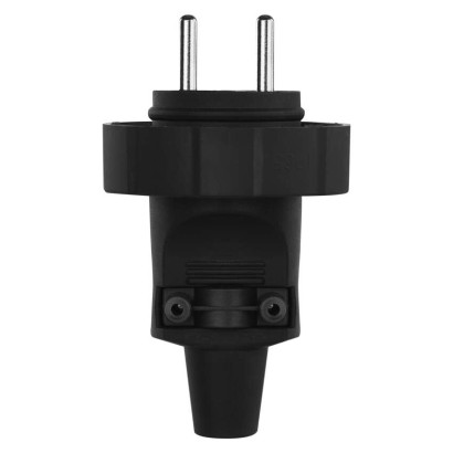 Wtyczka prosta IP65 guma czarna