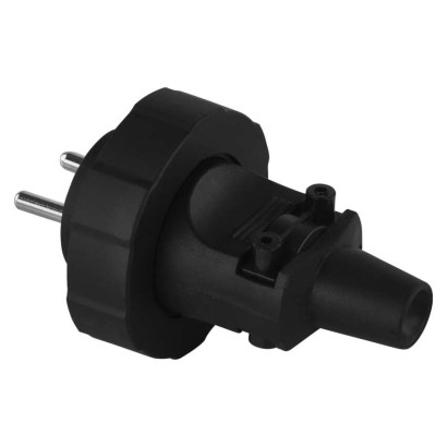 Wtyczka prosta IP65 guma czarna