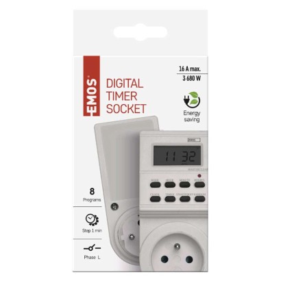 Časovač – digitálna spínacia zásuvka TS-EF1