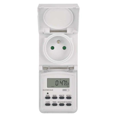 Časovač – digitálna spínacia zásuvka vonkajšia IP44