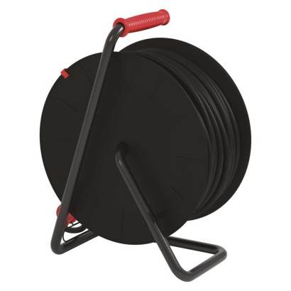 Venkovní prodlužovací kabel na bubnu 50 m / 4 zás. / černý / guma-neopren / 230V / 2,5 mm2