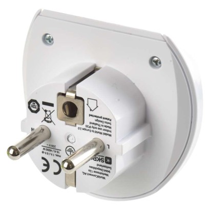 Universāls ceļojumu adapters Centrāleiropai, balts