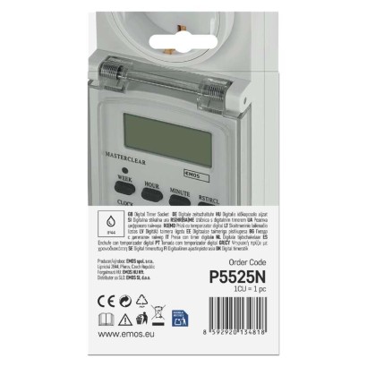 Digitālais kontaktligzdas taimeris Āra IP44