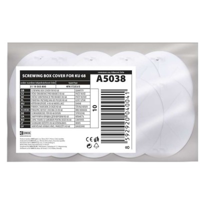 Víčko V68 PRO KU 68L/1 šroubovací, 10 ks