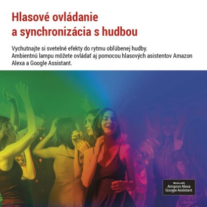 GoSmart LED ambientná lampa, biela, teplá biela–studená biela/ RGB, WiFi