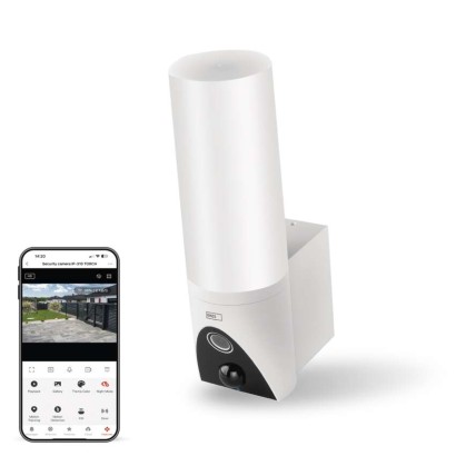 GoSmart Rotierende Outdoor IP Kamera mit WiFi und Licht IP-310 TORCH, weiß