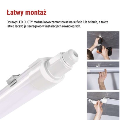 Oprawa natynkowa LED DUSTY, naścienna, 36W, NW, IP65