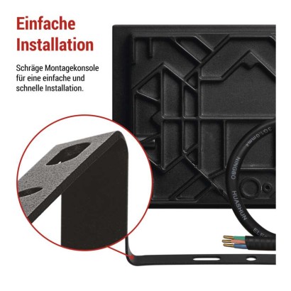 LED-Fluter TAMBO, 30 W, 3000 lm, IP65, schwarz