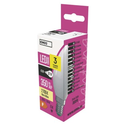 LED pirn Classic Candle / E14 / 4,1 W (32 W) / 350 lm / soe valge