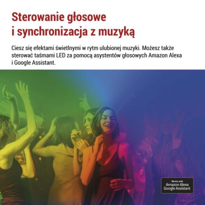 GoSmart Elastyczna taśma LED NEON biała, 3 m, 23 W, RGBIC ściemnialna, WiFi