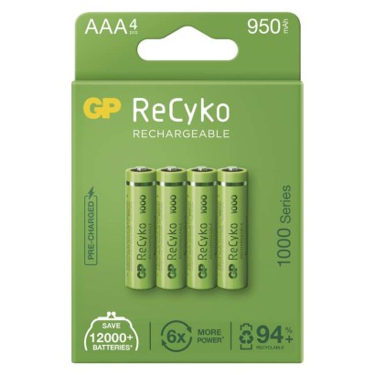 Polnilna baterija GP ReCyko 1000 mAh HR03 (AAA)