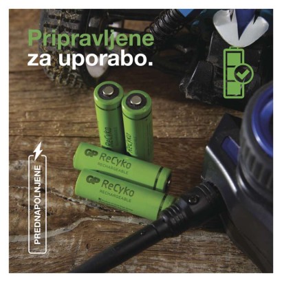 Polnilna baterija GP ReCyko 1000 mAh HR03 (AAA)