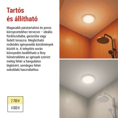 LED reflektor LORI fehér, kerek, 4,5W CCT