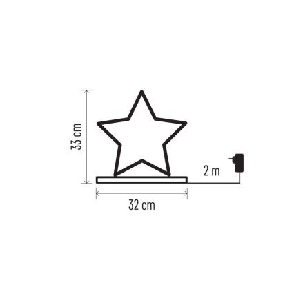 Dekoracje - 116 LED drewniana gwiazda 33 cm, IP20, WW