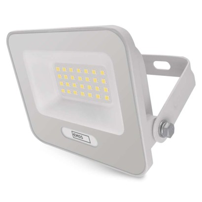 LED prožektors GLARO, 20 W, balts, IP65, 2000 lm, neutraliai baltas