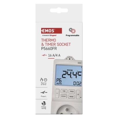Termostat gniazdkowy z funkcją timera cyfrowego 2w1