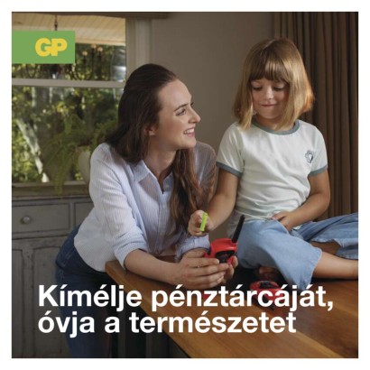 GP Akkumulátor töltő Eco E411+ 4× AA 2100 + 4× AAA 800