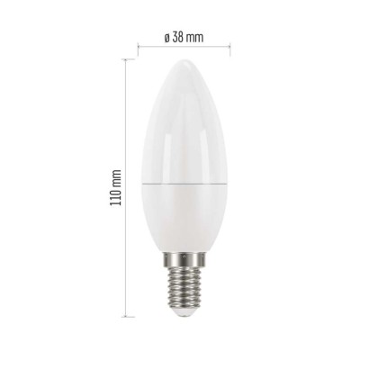 LED žárovka Classic svíčka / E14 / 7,3 W (60 W) / 806 lm / studená bílá