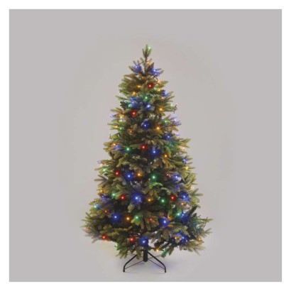 Lampki choinkowe Classic 240 LED 24m multikolor, ziel. przew., IP44, 8 programów, timer