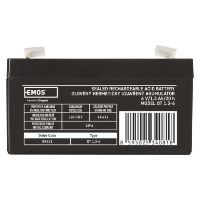 EMOS Ólomakkumulátor 6V 1.3Ah