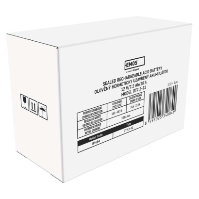 Bezúdržbový olovený akumulátor 12 V/7,2 Ah, faston 4,7 mm