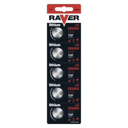 Bateria guzikowa Raver Lithium CR2032  5 szt.