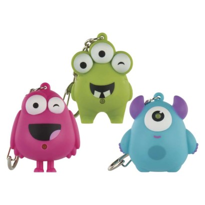 Brelok LED monsterki, 18 szt., display box