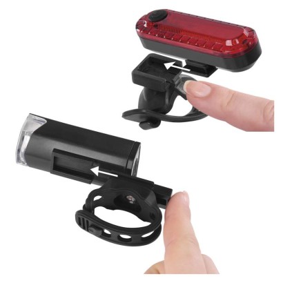 LED predné + zadné nabíjacie svietidlo na bicykel P3923, 90 lm