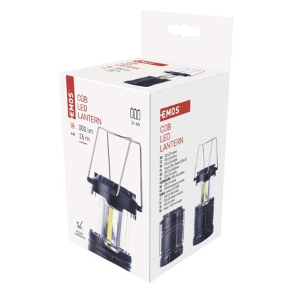 COB LED kempingové svietidlo P4006, 300 lm, 3× AA