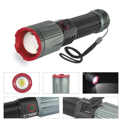 EMOS LED tölthető fém zseblámpa 3000 lm, 5000 mAh