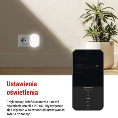 GoSmart Czujnik PIR (czujnik ruchu) z lampką nocną, WiFi