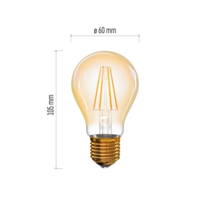 LED žárovka Vintage A60 / E27 / 4,3 W (35 W) / 400 lm / teplá bílá